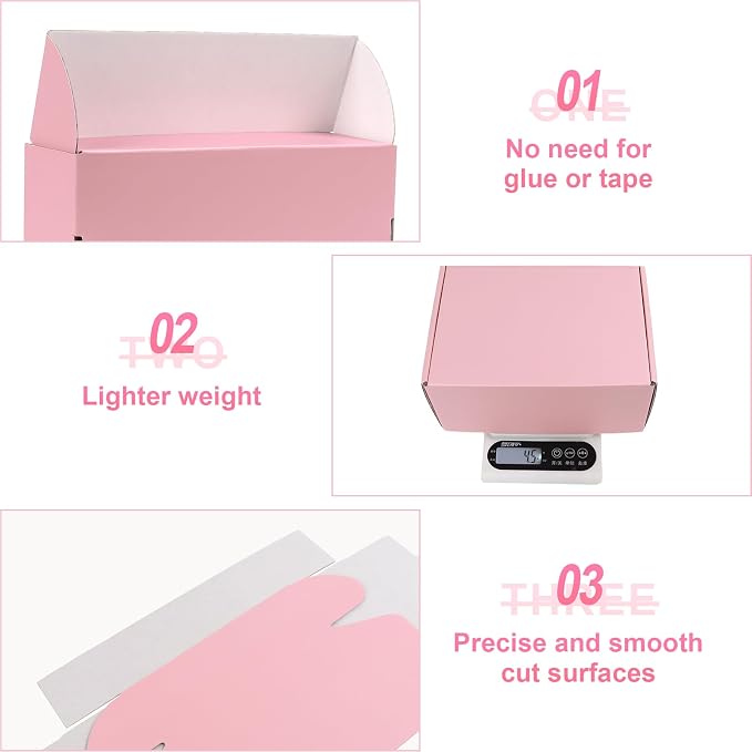 9"x6"x4" Pink Shipping Boxes, 30 Pack Corrugated Packaging Mailer Box, Gradients Shipping Packaging Boxes for Small Business, Recyclable Cardboard Literature Gift Box