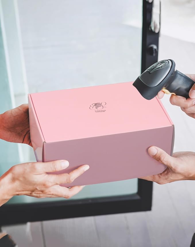 Shipping Boxes 7x5x2 Inch, Set of 50, Cute Pink Corrugated Cardboard Boxes, Mailer Packaging Boxes for Small Business Gift Literature Shipping