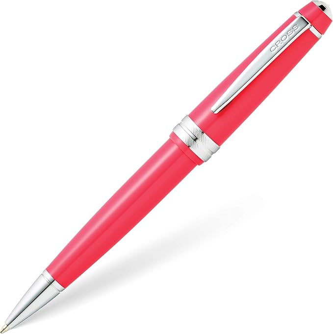 Cross Bailey Light Polished Coral Ballpoint Pen, Medium Point, Black Ink | Ballpoint Pen, Refillable for Long-Lasting Use, Smooth Ink Flow, Comfortable Grip, Premium Gift Box, Medium Point Refill