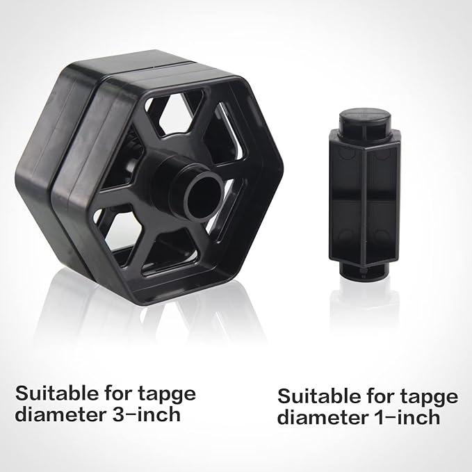 Green Packaging Tape Dispenser with Compartment Slot and 1"& 3" Dual-roll cores,semi-Automatic Desk 3/4" Heat Tape Dispenser & Cut, Designed for Office,School and Warehouse.