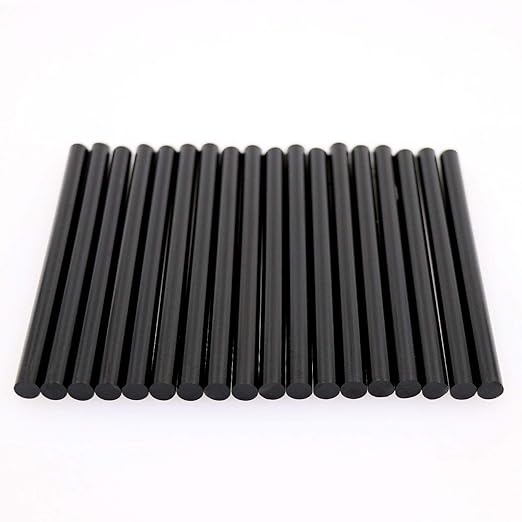 Surebonder Black Mini Size Fabric Hot Glue Sticks, 4-Inch Length - Machine Washable, Works with Fabric, Leather, Ribbon, Foam, 18 Pack, Black