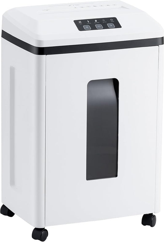 Professional Commercial Paper Shredder, P-7 Security Micro-Cut | 1x1.7mm Heavy Duty shredder, CDs/Cards/Staples with 6-Gal Bin for Home/Office/Industrial/Business Use-Confidential Documents