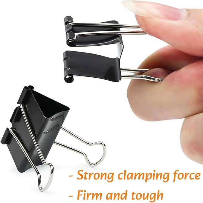 Extra Large Binder Clips 2 Inch (60 Pack), Heavy Duty Big Binder Clips Big Paper Clamps for Office and Home Supplies, Black | Heavy Duty Big Binder Clips Big Paper Clamps for Office and Home Supplies