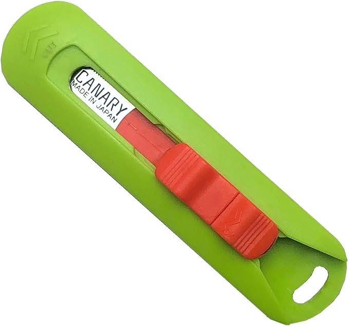 CANARY Box Cutter Retractable Blade, Mini Box Opener Tool, Made in Japan, Green (DC-15)…