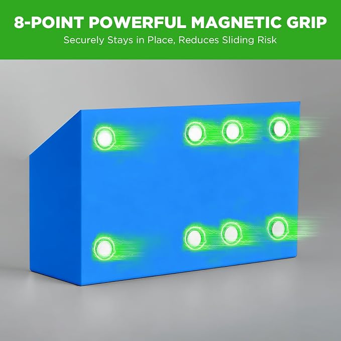 Acrylic Magnetic Pen Holder for Whiteboard,Fridge, School Supplies | Magnet Dry Erase Marker Holder for Refrigerator, Pencil Cup for Teacher Classroom,Office Accessories, Locker Organizer-Blue