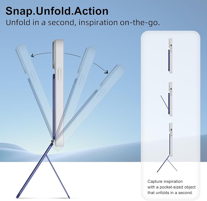 1ST IDEA for Magsafe Tripod, Tripod for iPhone Lightweight Aluminum Alloy & Angle Adjustment & Strong Magnets iPhone Tripod Stand Compatible with 17/16/15/14/13/12 (Included Metal Ring)