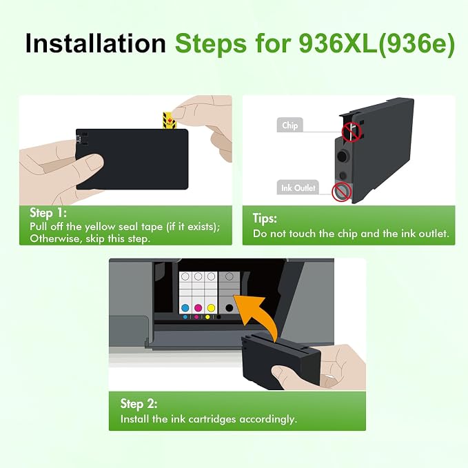 936XL 936 936e Ink Cartridges Combo Pack for HP Printers 9125e 9730e 9120e | Replacement for HP 936e 936XL 936 Black and Color Combo Pack for OfficeJet Pro 9130 9135e 9122e 9128e 9110b 9120b Printer