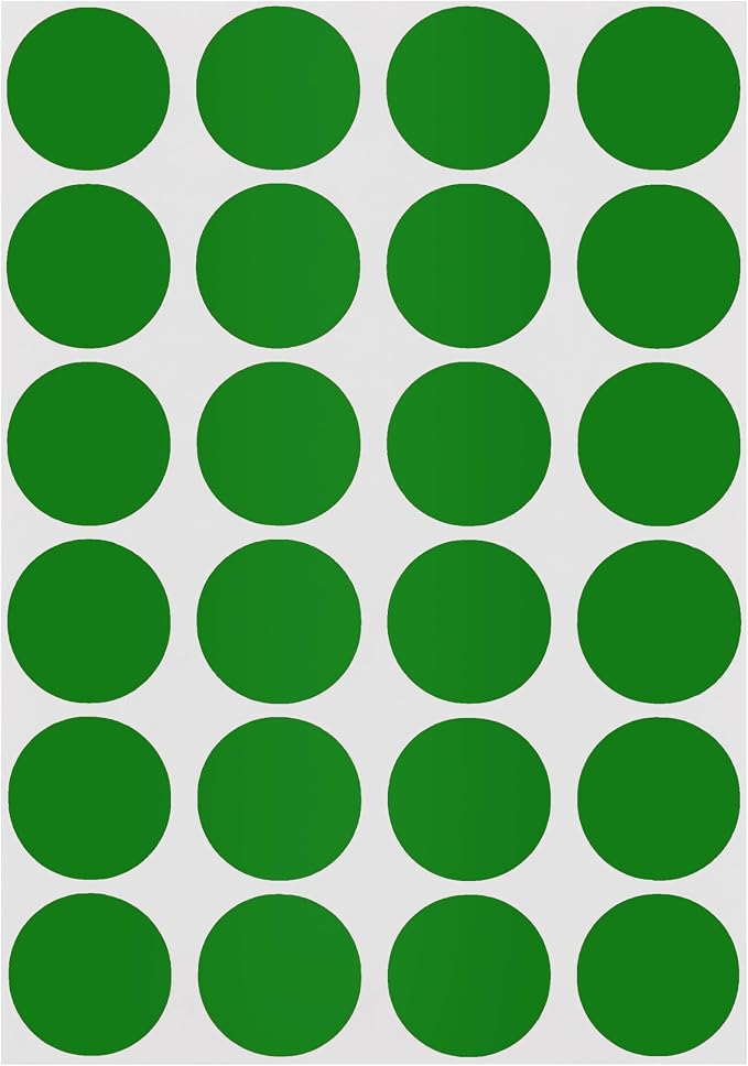 Green Dot Stickers, 3/4 Inch, 1008/Pack | Writable Circle Labels for Offices, Retail, Classrooms and Medical Labeling. Made in USA