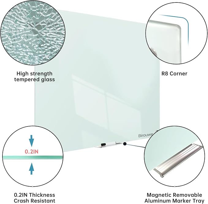 Glass Whiteboard 48 * 72Inches