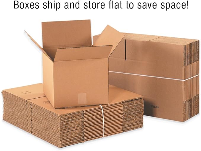 BOX USA Shipping Boxes Medium 12"L x 9"W x 5"H 25-Pack - Corrugated Cardboard Box for Moving, Mailing, Packing, Packaging and Storage