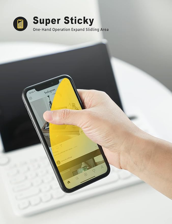 Lamicall Gold Phone Ring Stand, Universal Cell Phone Grip Cradle | Metal Grip Kickstand for iPhone 17 16 15 Pro Xs Max XR, Smartphone Finger Ring Holder, Cell Phone Accessories