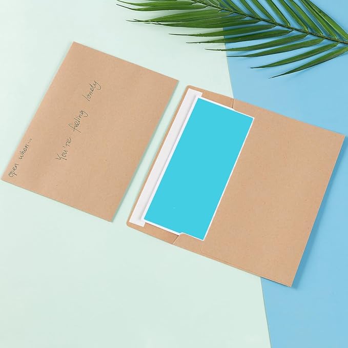 100 Pack A7 Envelopes Self-Adhesive, 5.24 x 7.21 Inches, Brown | 5x7 Envelopes, For Invitations, 5x7 Greeting Cards