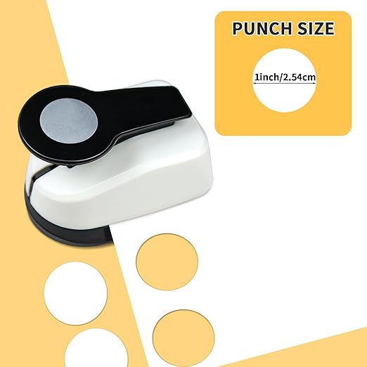 Circle Punch, Hole Puncher for Crafts, Paper Punches for Crafting, 1 inch Circle Hole Punch, Crafts Punches, Round Puncher Cutter