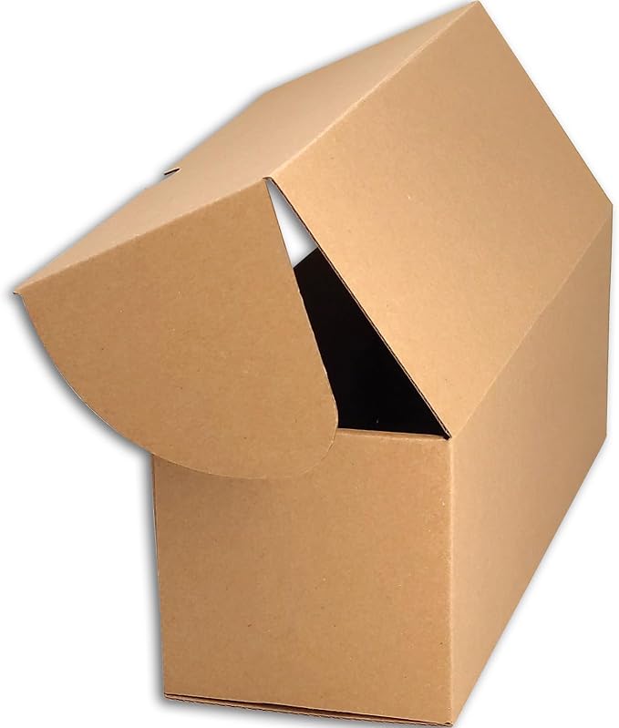12x6x4 Shipping Boxes Brown Mailer Corrugated Cardboard Box Set of 25 | for Packaging, Literature, Packing, Mailing, Storage, Small Business, Moving, Gift, Supplies, Quick Fold, Tab Locking