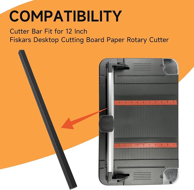 95827097 Rotary Cut Bar Replacement for Fiskars 12 Inch Desktop 45mm Rotary Trimmers, Rotary Paper Cutter Bar Fit for Offices, Printing Shops and Libraries