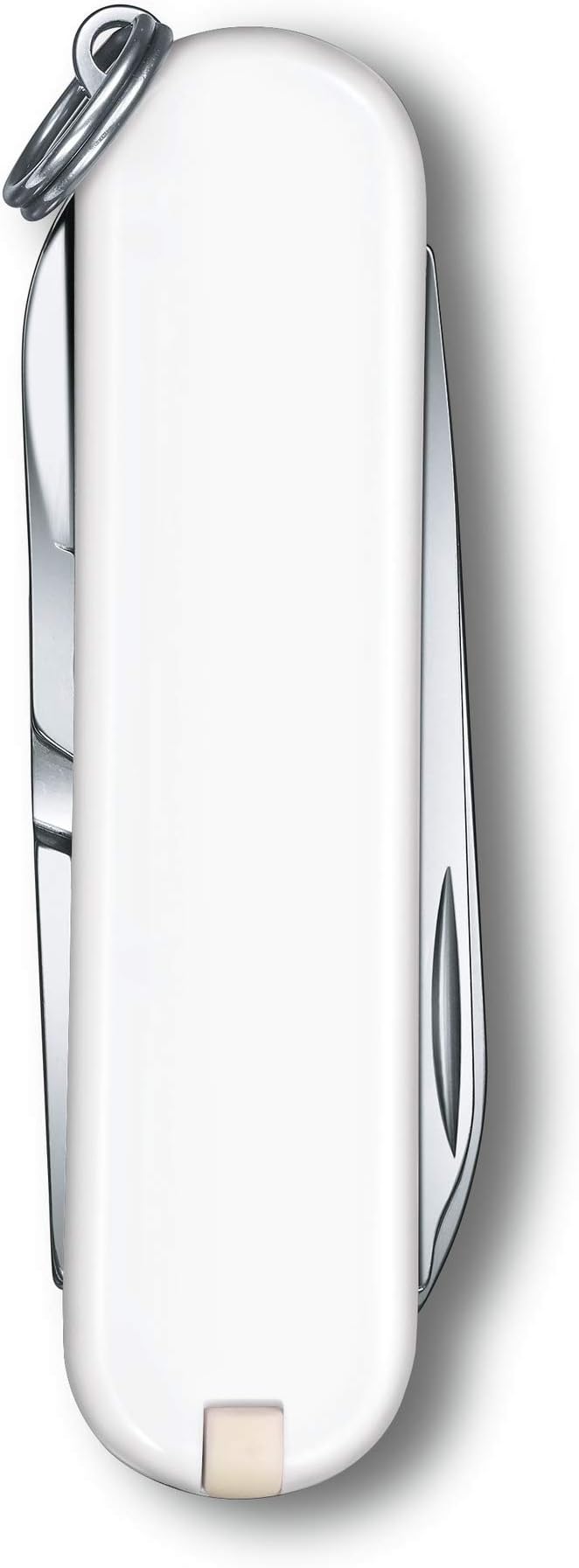 Victorinox Classic SD Swiss Army Knife, Compact, 7 Functions, Swiss Made Pocket Knife with Small Blade, Screwdriver and Key Ring - Falling Snow (White)
