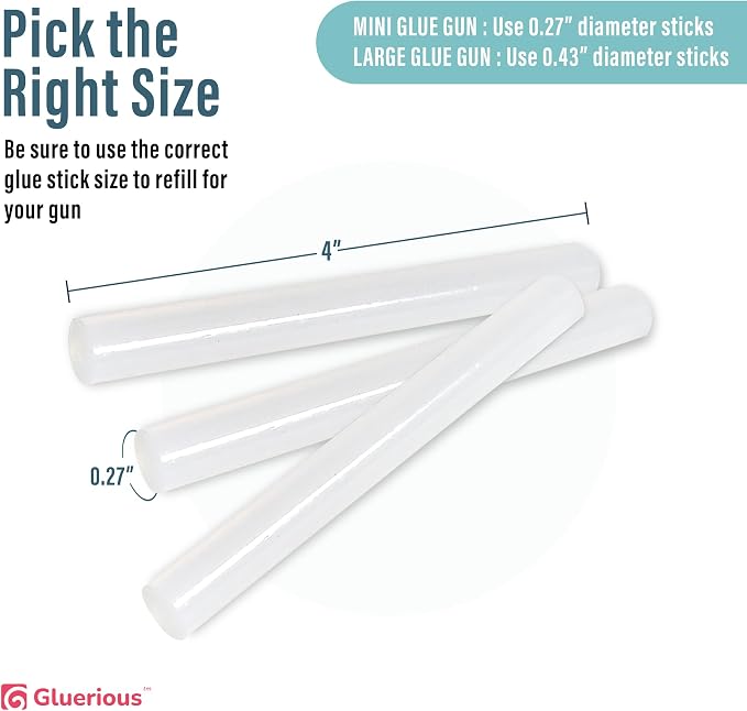 Mini Hot Glue Gun Sticks (Bulk Pack of 600) - 4" Length, 0.27" Diameter - Multi-Purpose for DIY Art, Crafts, Home Decoration, Sealing, and Repairing - Compatible with Most Glue Guns