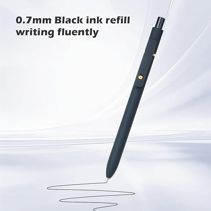 Ddaowanx Gel Pens,6 Pcs 0.7mm Retractable Quick Dry Black Ink Pens | Fine Point Smooth Writing Pens for Teachers,Cute Stationery Office&School Supplies,Stocking Stuffers,Gifts for Women Man