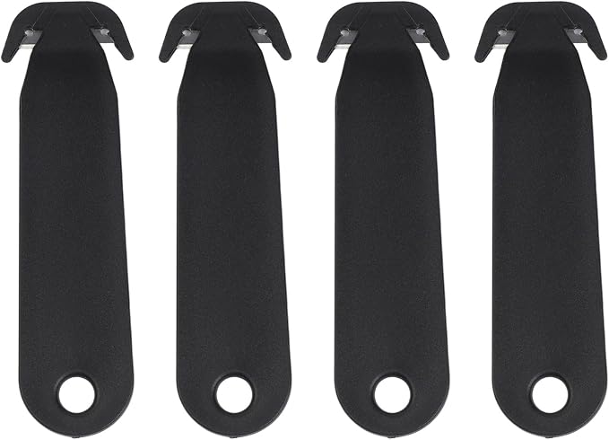 Double-Edged Safety Box Cutter for multi Tool with Stainless Steel Blade and Plastic Handle for Office Home Warehouse Dorm Room Package Opening Red Black 4 Pack Utility (4pcs black)