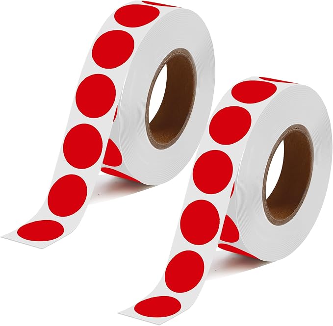 2000 Pcs Round Stickers 1/2 Inch Color Circle Dot Stickers Small Code Labels for Office Shop Yard Sale Home Classroom Marking
