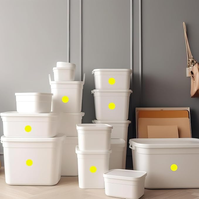 1400 Pcs Yellow Dot Stickers 3/4" Round Color Coding Label Circle Stickers Colored Dots for Office,Classroom,Papers
