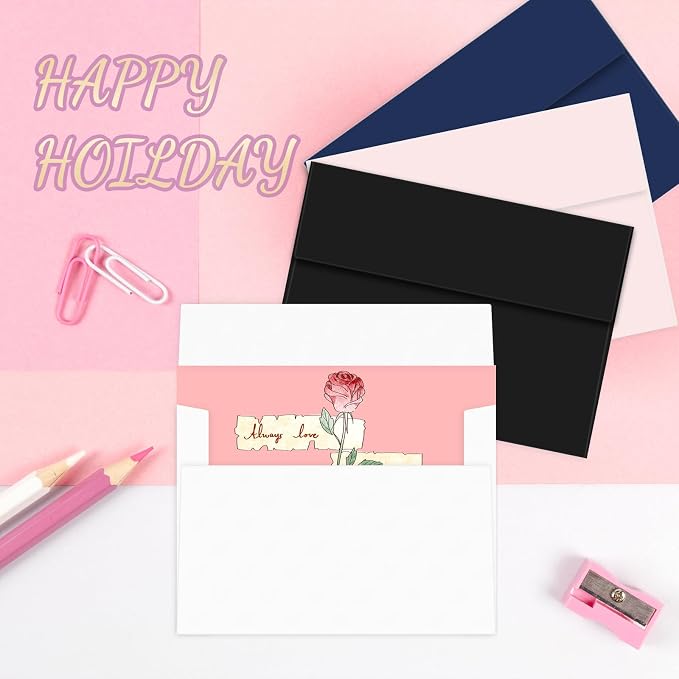4x6 White Envelopes For Invitation（100，White） | A6 envelope 4.75x6.5 inch,Envelopes for A6 cards,Self Seal envelopes for weddings, greeting cards,baby shower,photos,birthday