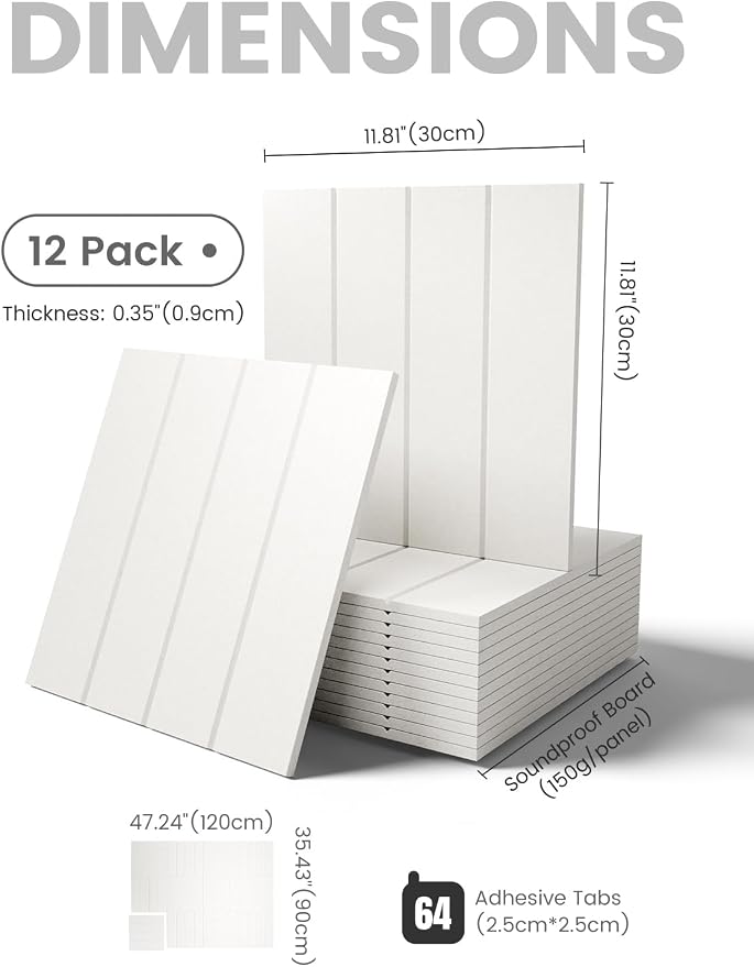 Fluxynara Felt Bulletin Board & Cork Board Alternative, Milky White | 48" x 36" Pin board, Removable Adhesive Tabs, Easy Install Without Wall Damage, For Home Office Decor