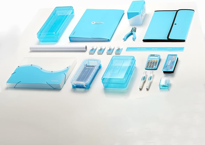 Enday 1 Inch Binder, Blue 3 Ring Binder 1 Inch, Heavy Duty Three Ring Binder, 175 Sheets Capacity - One Inch Binder for Home School and Office.