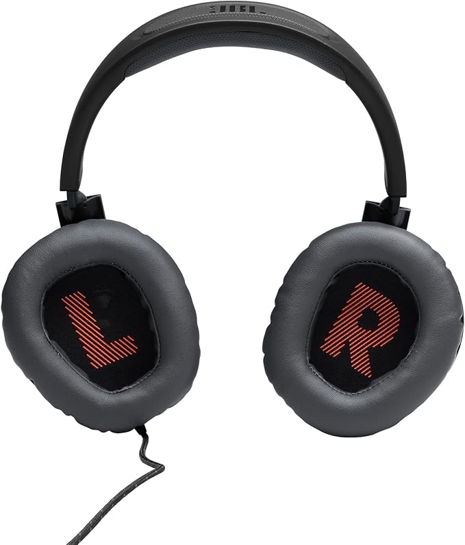 JBL Quantum 100 - Wired Over-Ear Gaming Headphones - Black, Large | Be at the center of the game with JBL QuantumSOUND Signature, Play even longer in memory foam comfort