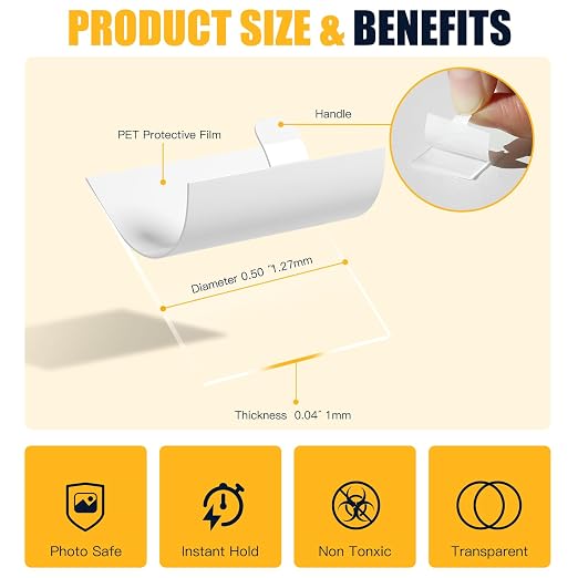 0.99'' Double Sided Sticky Tack, 225pcs Removable Mounting Putty, No Trace Adhesive Putty, Tack Putty for Wall Hanging, Crafts, Posters, Picture Classroom Decoration Museum