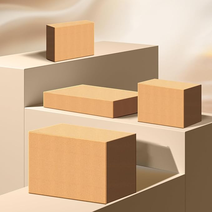 9x6x2 inches Shipping Boxes Set of 50, Corrugated Cardboard Boxes Literature Mailer Boxes Gift Boxes Small Boxes for Shipping Wrapping Mailing Packaging Small Business, Brown