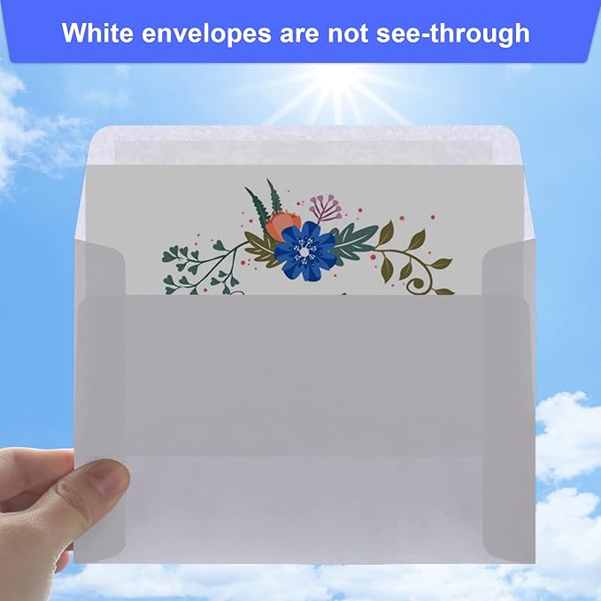 Blank Cards and Envelopes 4x6, 30 Pack White Invitation Cardstock with 30 Pack Envelopes, Thank you Blank Greeting Cards, for All Occasions DIY, Print custom