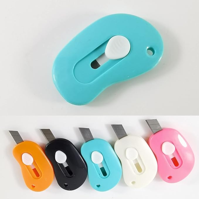 YOOHUA 25PCS Mini Retractable Utility Knife Box Cutter Letter Opener, Random Color