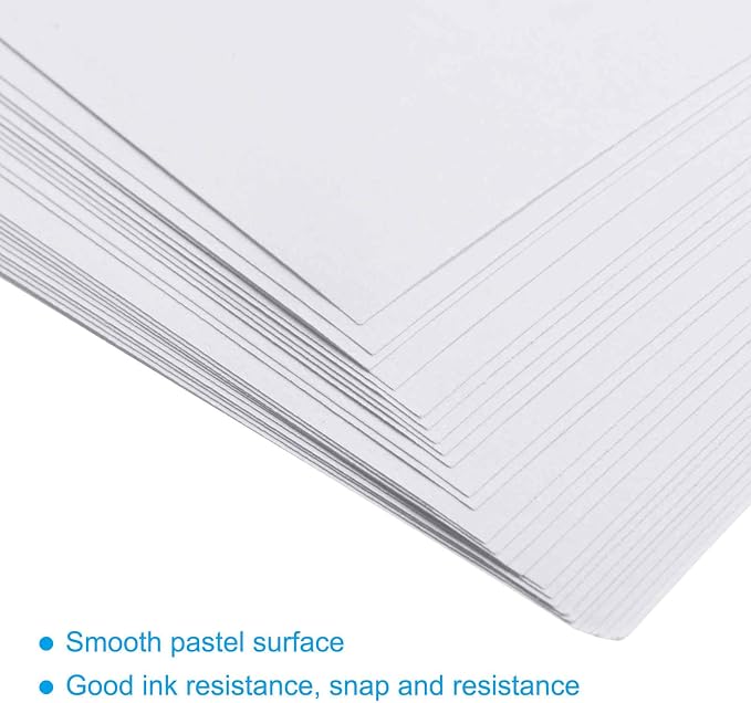 MECCANIXITY 50 Sheets Colored Copy Paper 8.3 x 5.8 Inch Printer Paper 80gsm White for Office Printing, Document Copying, Invitations, Forms, Art Projects