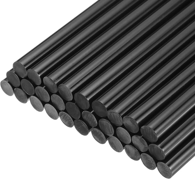 uxcell 30pcs Full Size Hot Glue Gun Sticks 7.5-inch x 0.43-inch High Sticky Large Hot Glue Sticks for Glue Gun, Black