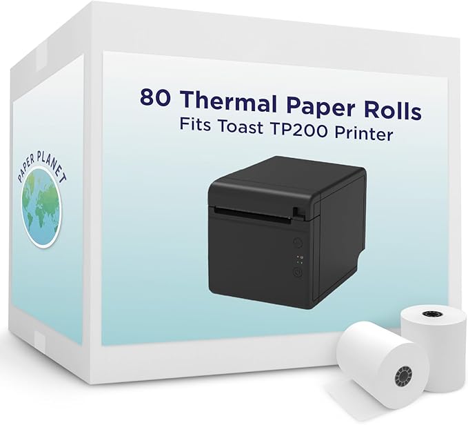 Thermal Receipt Paper for Toast TP200 Printer by Paper Planet | 80 Rolls