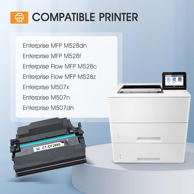 89X 89A Black Toner Cartridge for HP LaserJet CF289X CF289A M507 2 Pack | Compatible for HP 89A for LaserJet Enterprise M507n M507dn M507x MFP M528dn M528f M528c M528z M528 Series Printer High Yield