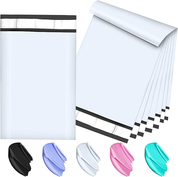 120PC Poly Mailers 6x9 Inch White Mailing Envelopes Bags 6x9 Poly Mailers Shipping Bags with Self Adhesive Seal, Waterproof, and Tear-Proof Postal Bags