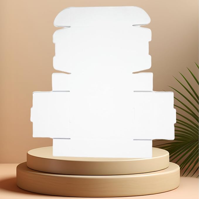 7x5x4 Inches White Corrugated Cardboard Shipping Boxes Set of 2 | Small Mailer Boxes for Business Packaging Mailing , For Business Packaging, For Mailing
