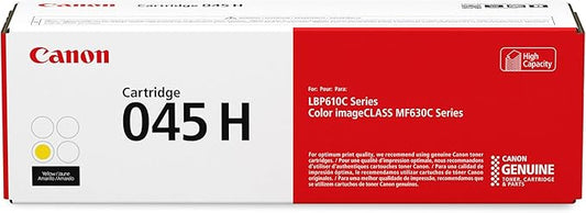 Canon Genuine 045 Yellow Toner Cartridge High Capacity Compatible with LBP612Cdw, MF632Cdw, MF634Cdw