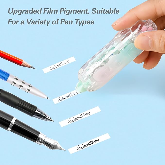 6Pcs Retractable White Correction Tape,Cute Cat Paw Correction Tape Pens | Mini Aesthetic Pen Shaped White Applicator with Easy to Use Out Tape for Back to School Office Supplies