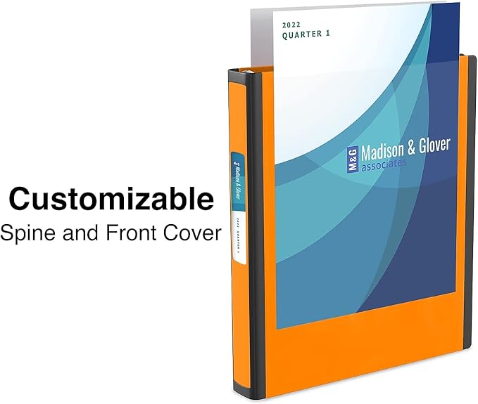 Staples Better Binder 1‑Inch D‑Ring 3‑Ring View Binder, Durable High‑Quality Binder for Office & School Organization, Orange