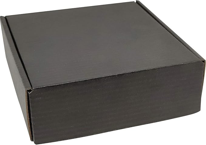 Small Black Shipping Boxes for Small Business Pack of 25-8x8x4 inches Cardboard Corrugated Mailer Boxes for Shipping Packaging Craft Gifts Giving Products
