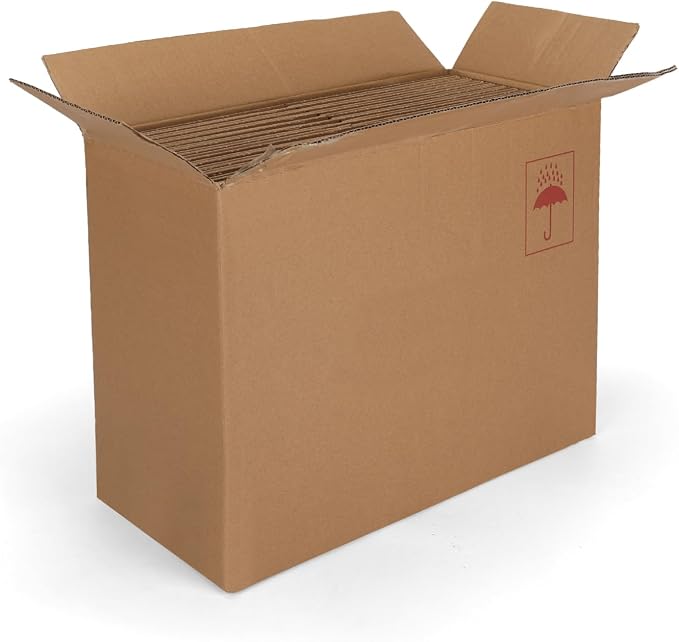 25-Pack Shipping Boxes 8x8x8 Inches, Brown | Corrugated Cardboard Box for Business Packing, Shipping, and DIY, Easy to Fold and Assemble