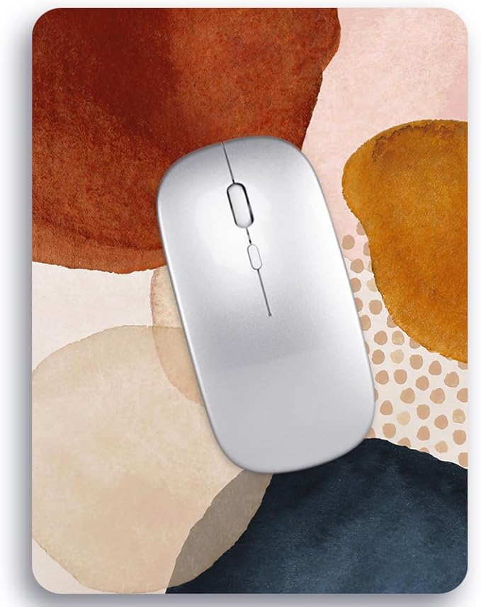 Audimi Small Mouse Pad 6 x 8 Inch, Mini Mouse Pad Thick for Laptop Wireless Mouse Home Office Travel, Portable & Washable (Abstract Stone)