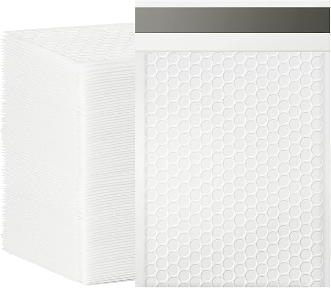 Bubble Mailers, 6x9 Inch Padded Bubble Mailers Pack of 100 Bubble Envelopes Opaque Self Seal Adhesive Waterproof Bags for Shipping and Packaging (White, 6x9-100Pc)