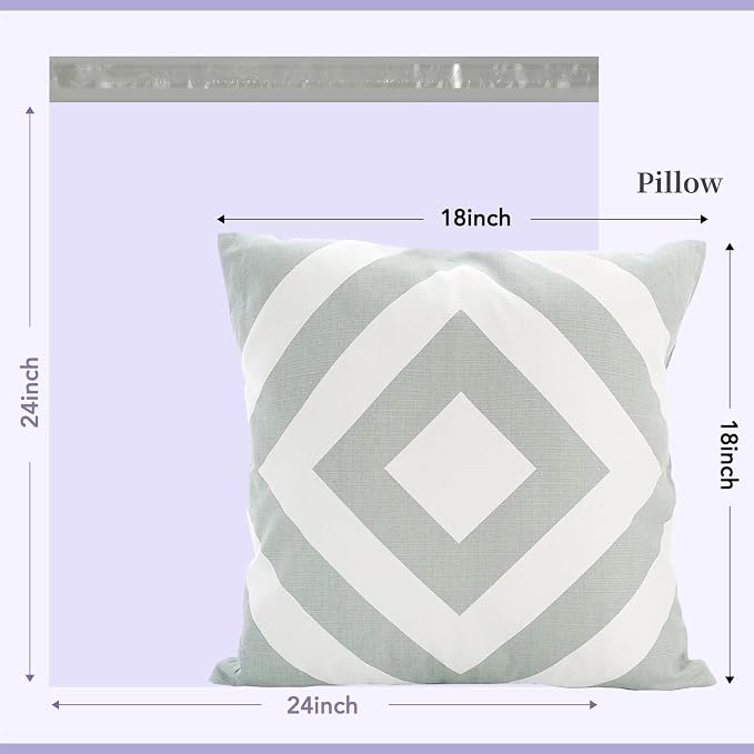 Metronic Poly Mailers 24x24 100 Pack, Extra Large Shipping Bags for Clothes | Thick Strong Adhesive Waterproof Tear-resistant Mailing Envelopes, Packing Bags for Clothing, Small Business, Lilac Purple.
