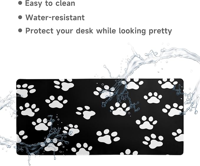 Mouse Pad Gaming Mouse Pad Desk Pad XL Large Mouse Mat Keyboard Mat Office Desk Decor AccessoriesKeyboard Mat Office Desk Decor Accessories (Cute Footprint)
