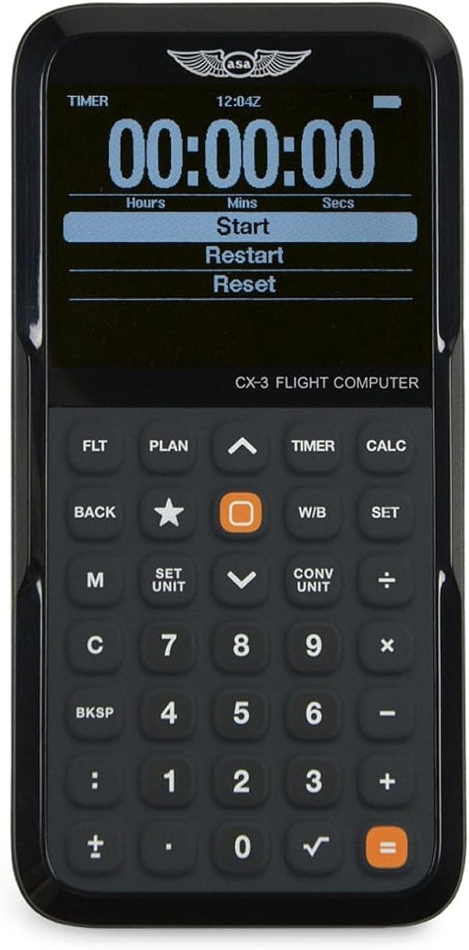 ASA CX-3 Flight Computer – Advanced Electronic E6B for Accurate Flight Planning and FAA Exam Preparation