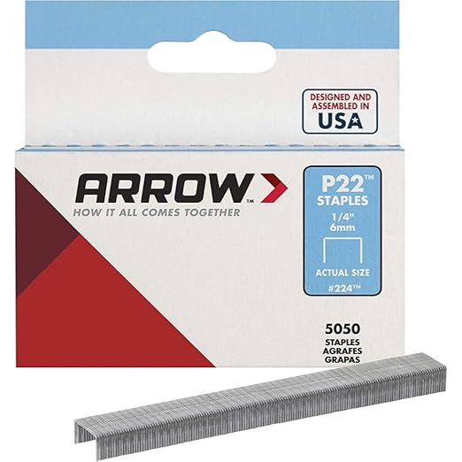 Arrow Fastener 224 Genuine P22 1/4-Inch Staples, 5,050-Pack Pack of 4